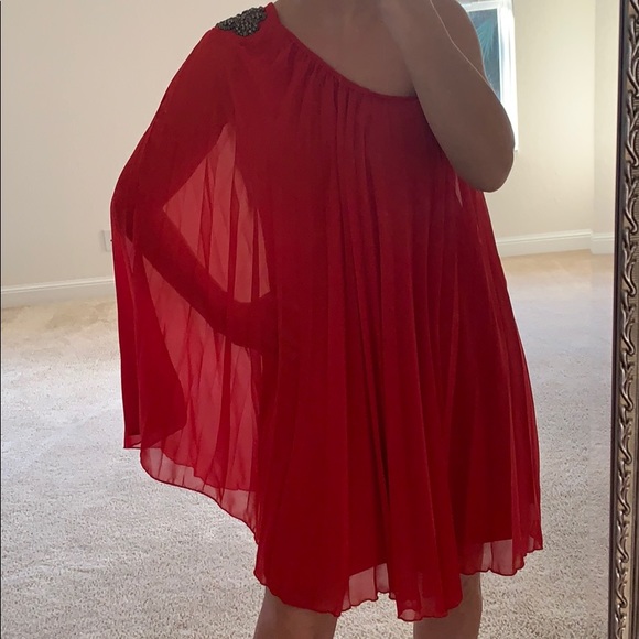 Jackie O red dress one shoulder size S - Picture 10 of 16